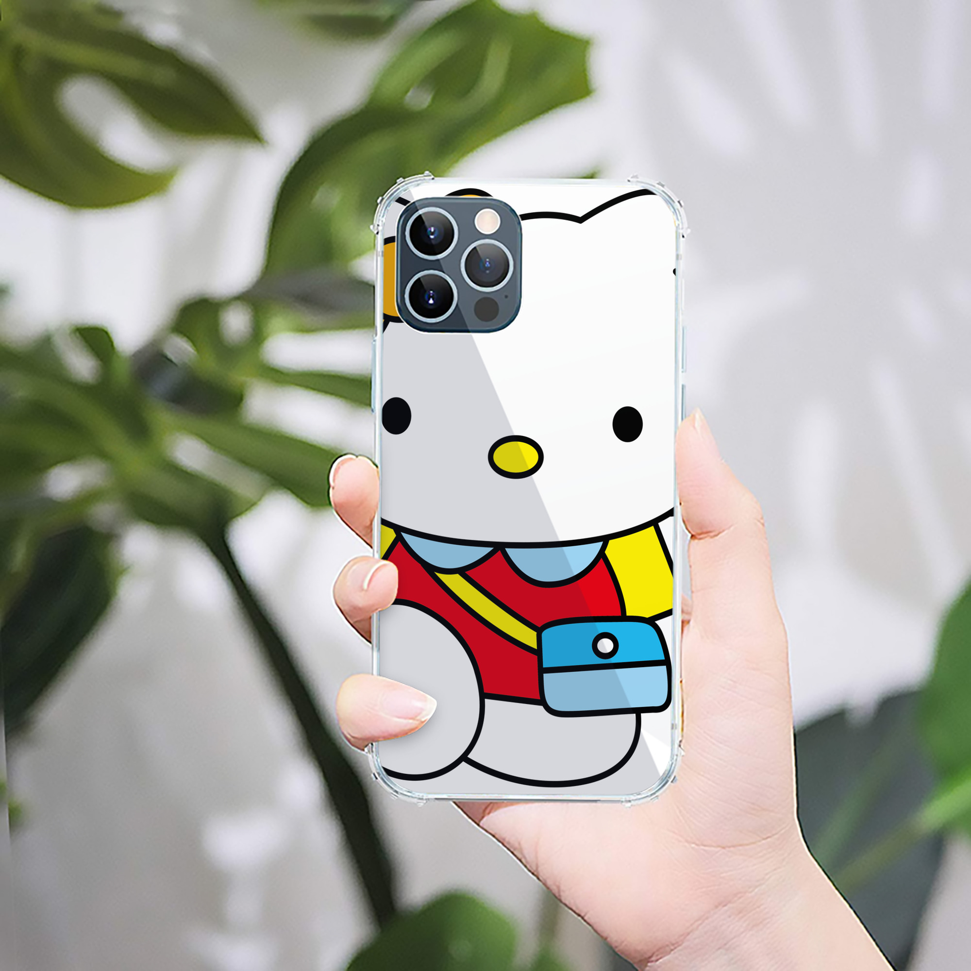 （画像用） Hello Kitty ハローキティ 【iPhone 12シリーズ対応】透明スマホケース（クリアソフトケース）